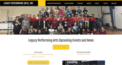 Desktop Screenshot of legacyperformingartsinc.org